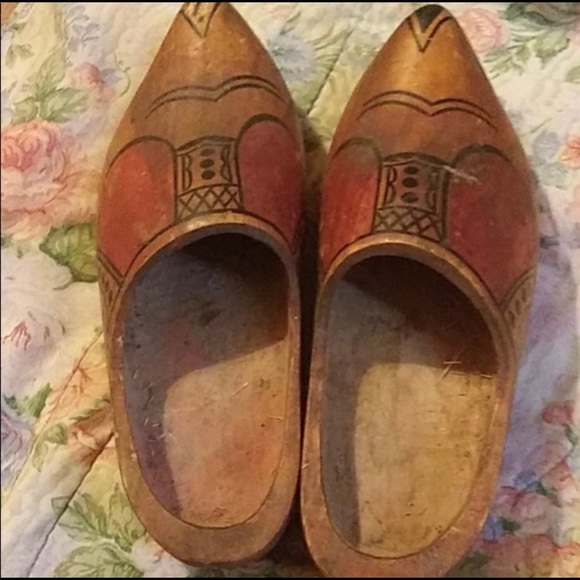 Antique wooden shoes from Holland